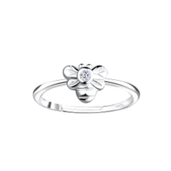 Silver Bee Adjustable Ring - Picture 2 of 3